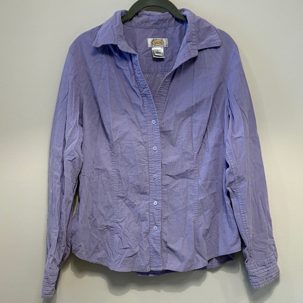 Talbots Lavender Button-Up Blouse